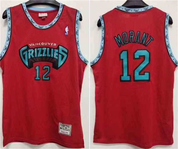 Mens Memphis Grizzlies #12 Ja Morant Red Stitched Jersey->memphis grizzlies->NBA Jersey